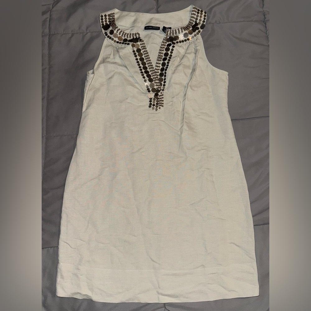 New York & Company Beige linen dress